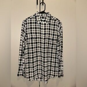 EQUIPMENT Femme Signature 100% Silk Plaid Blouse Button Front Size S/P